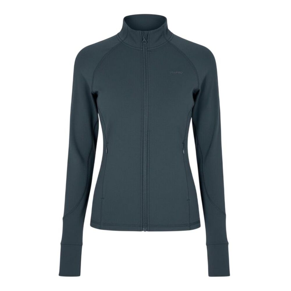 USA Pro Womens/Ladies Core Fitness Track Top / Charcoal